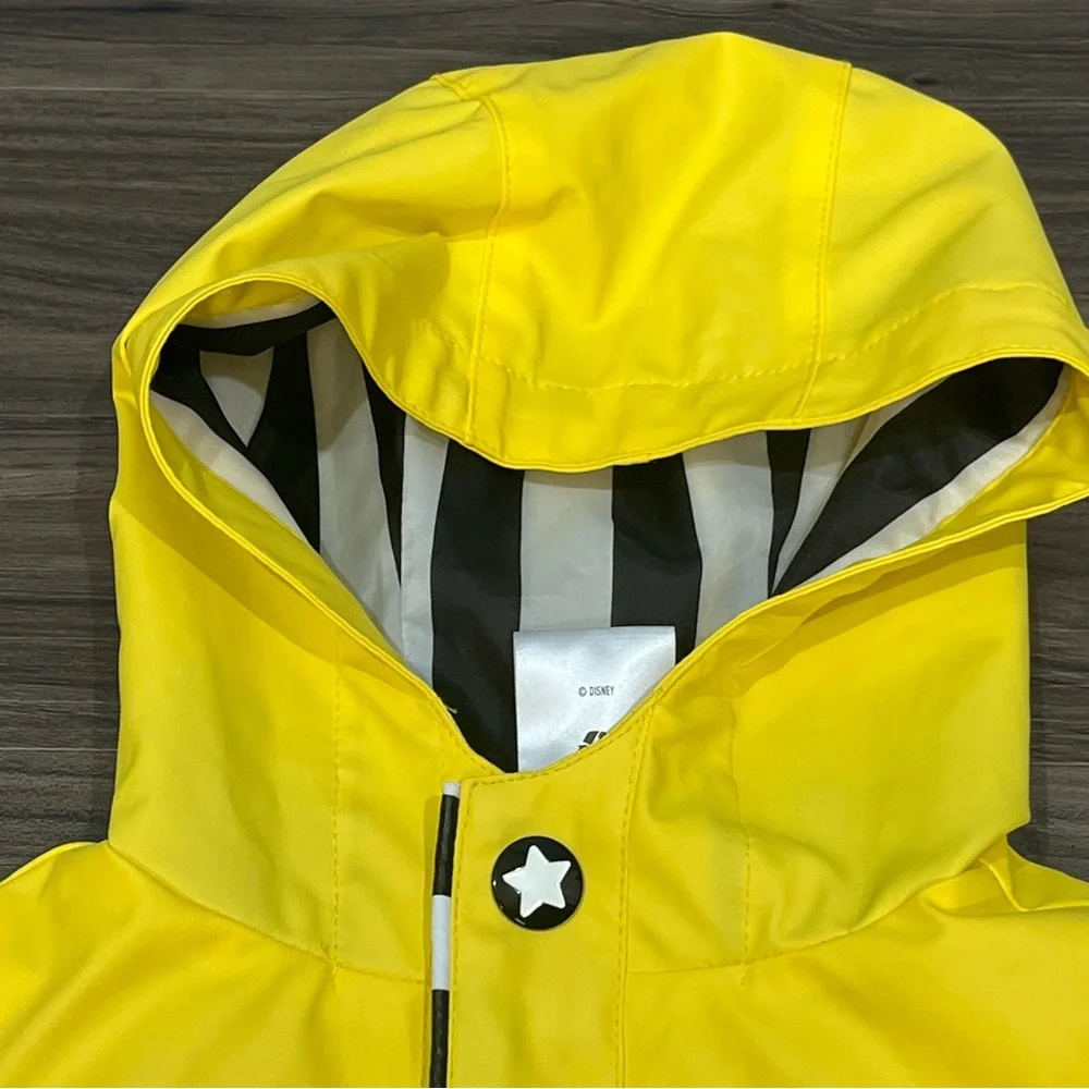 Disney Store Dumbo Yellow And Striped Infant Toddler Rain Coat Size 2T
